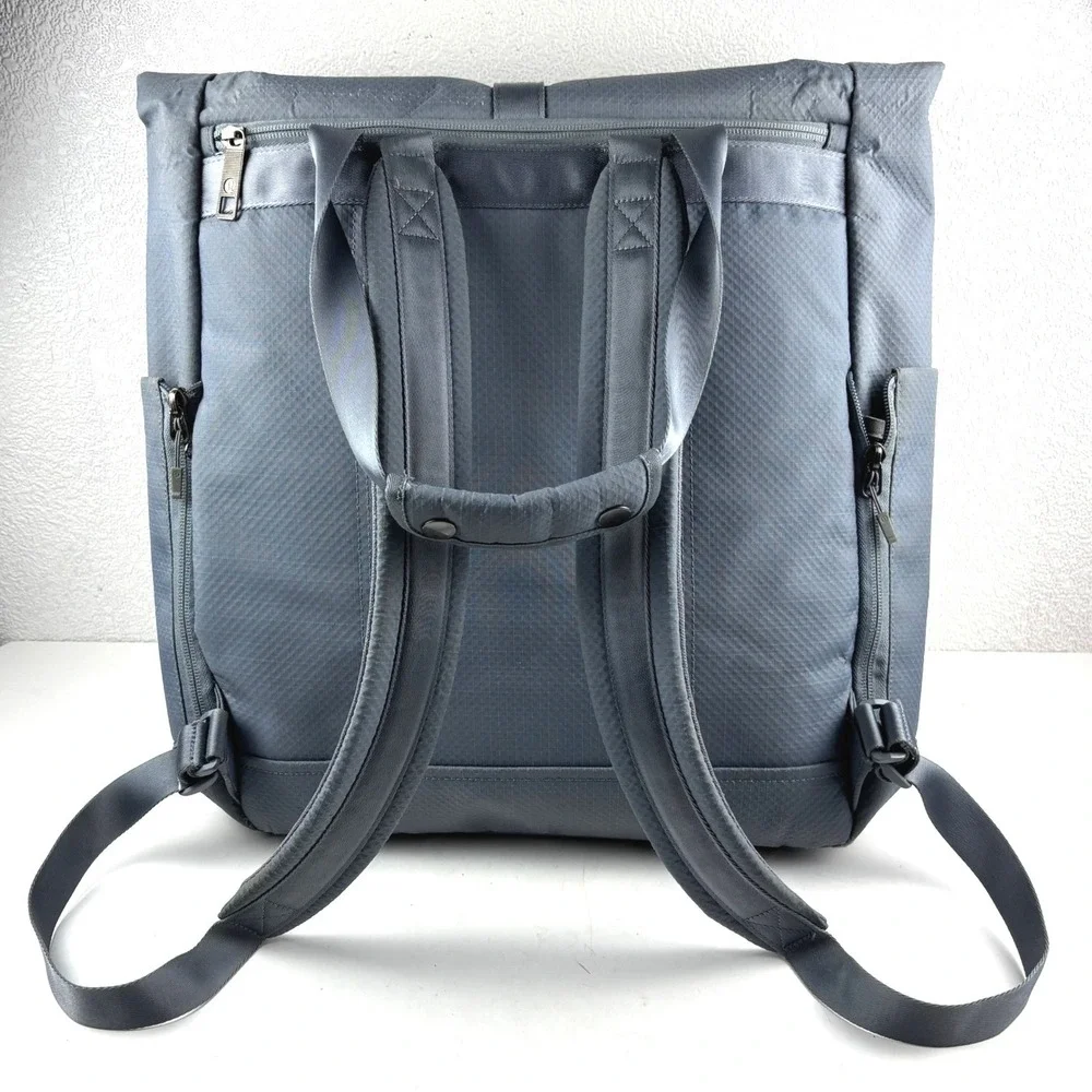 Lululemon Para Backpack Unisex OS Grey Blue Roll Top Tactical Bag Yoga Gym Sport